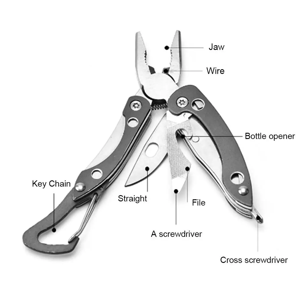 

Hunting,Hiking Professional Steel Multitool Pliers Pocket Knife Screwdriver Outdoor Hiking Buckle Apply To ,Camping