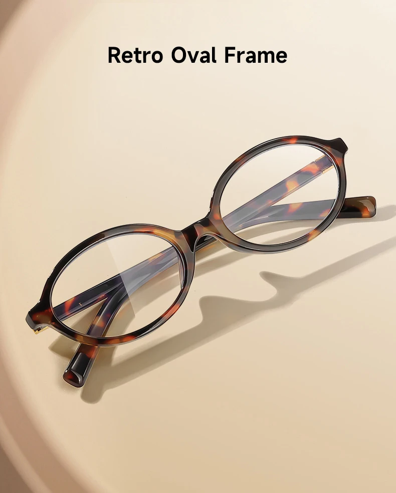 Ovale Vintage-Lesebrille für Damen, Anti-Blaulicht-Leser, Herren, blockiert blaues Licht, Presbyopie-Brille, modische Brillen – Detail 2