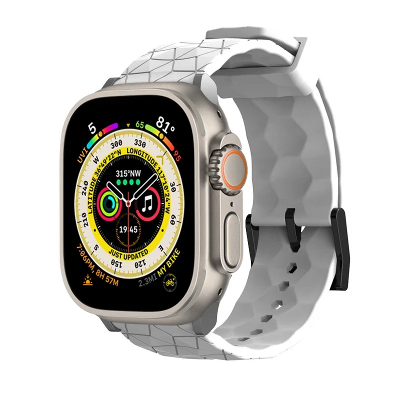 Football Pattern Band For apple watch Ultra 2 strap 49mm 45mm 44mm 41mm 40mm correa Bracelet Belt iwatch Series 3/4/5/6/SE/7/8/9