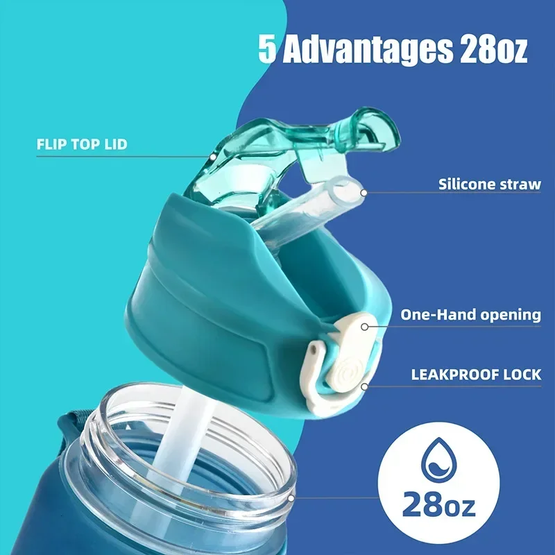 800ML Lamine Yamal Football Star Sports Water Bottle With Straw Eco-Friendly Plastic Cup Drinking Outdoor Portable Gym Jugs Gift view 3
