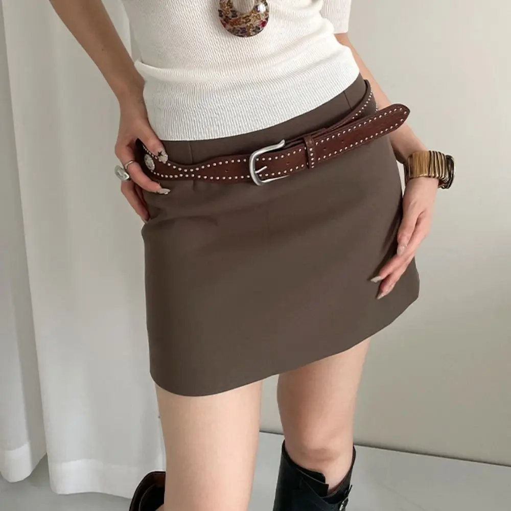 ميلارد النساء برشام حزام Y2k خمر واسعة حزام من الجلد مشبك معدني الجينز حزام فاسق نمط حزام السراويل الملحقات