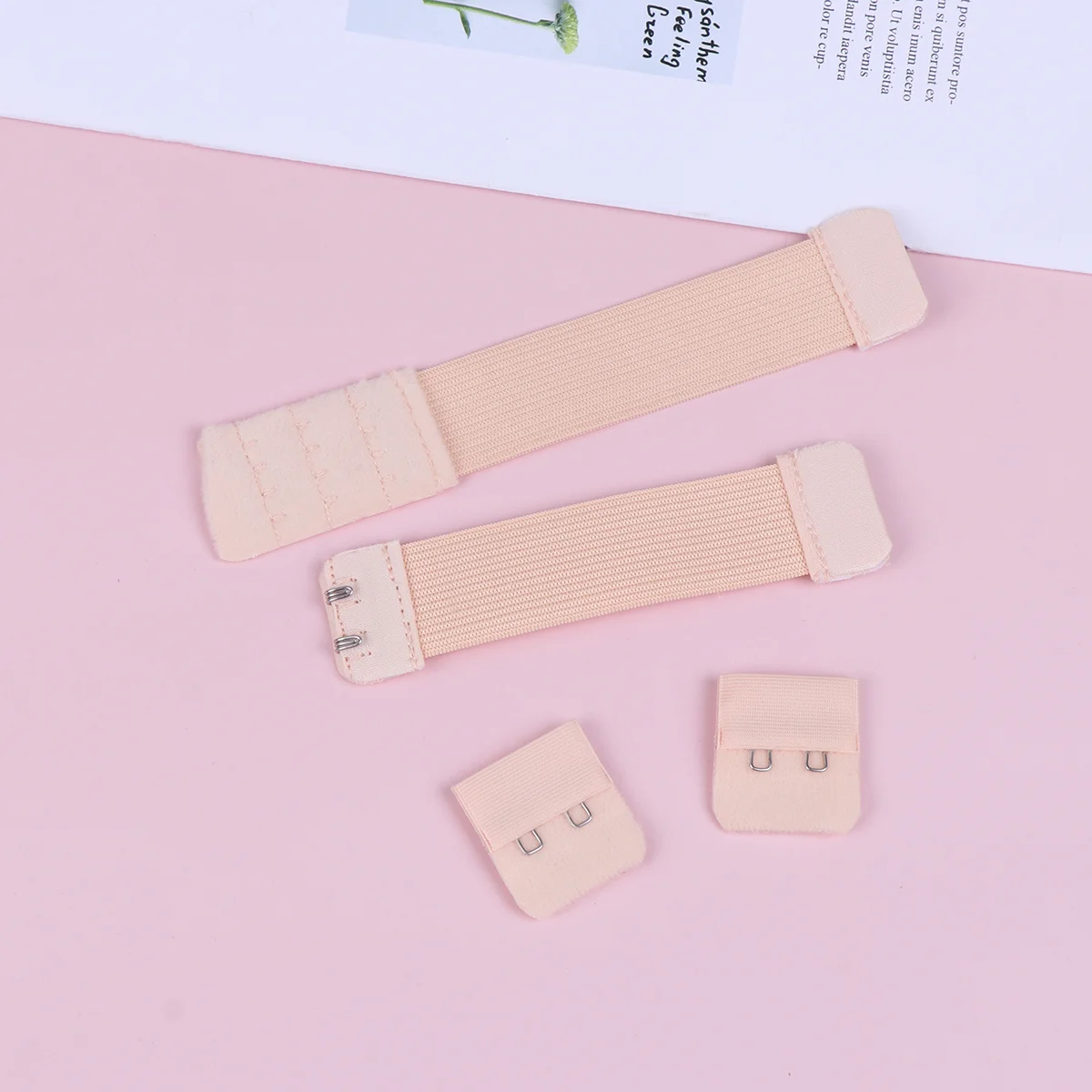 4 ชิ้น Bra Back Extension Buckle ยืด Bra Band ชุดชั้นใน Extenders ปรับความยาวนุ่มสบายยืด Band