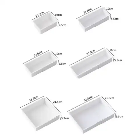 Expandable Plastic Drawer Organizer Universal Extendable Divider For Cosmetics Makeup Sundries Storage
