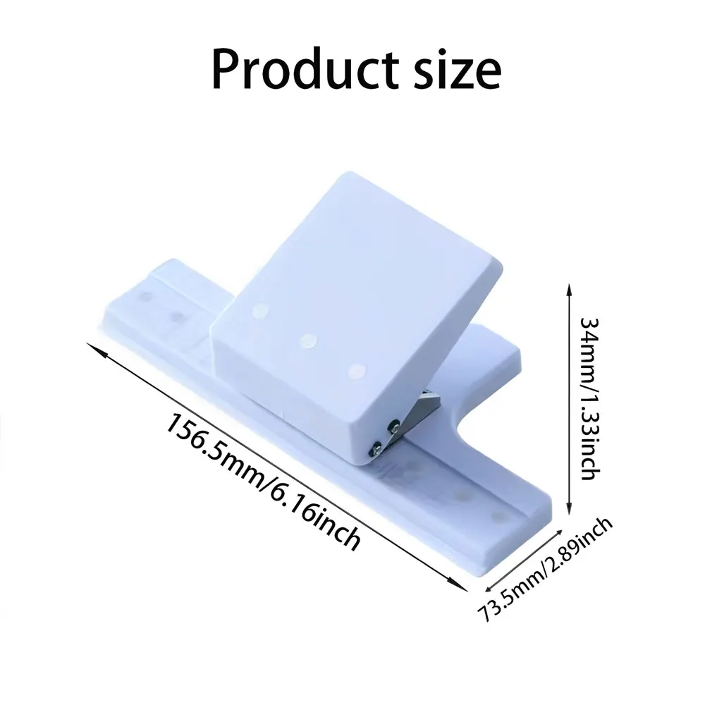 1PC multi-function 3-hole punch, small hand punch, can bind 6 sheets of paper, suitable for scrapbooking and paper crafting.