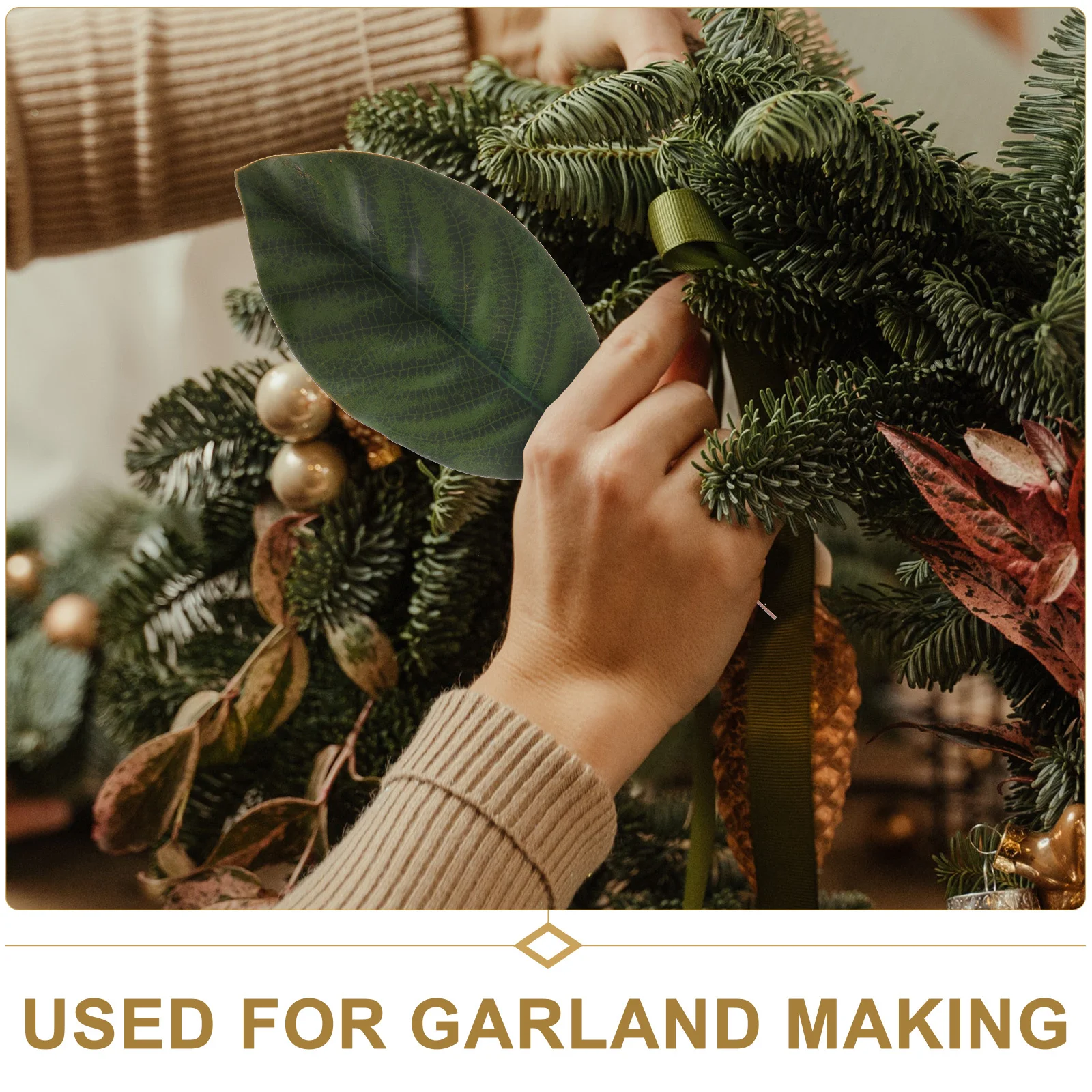 

30Pcs High Quality Artificial Magnolia Leaves Natural Looking Fake Leaves for Home Decoration DIY Wreath and Event Decor