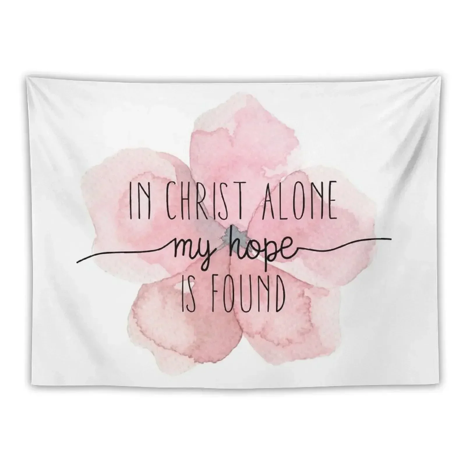 

Christian Quote Watercolor Flower Tapestry Wall Decor Aesthetic Home Decor Tapestry