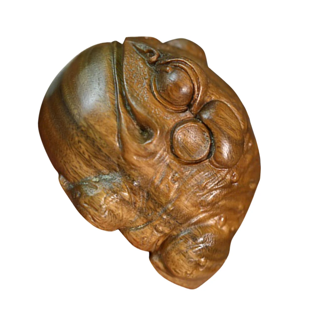 

Toad Carving Wood Decor Non Fading Desktop nament Unique Design Wooden Craft Home Luxury Adornment