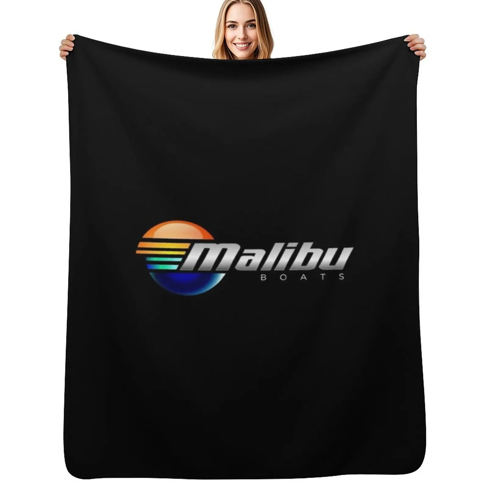 

Malibu Boats POCKET SIDE Throw Blanket Picnic Custom Moving Blankets
