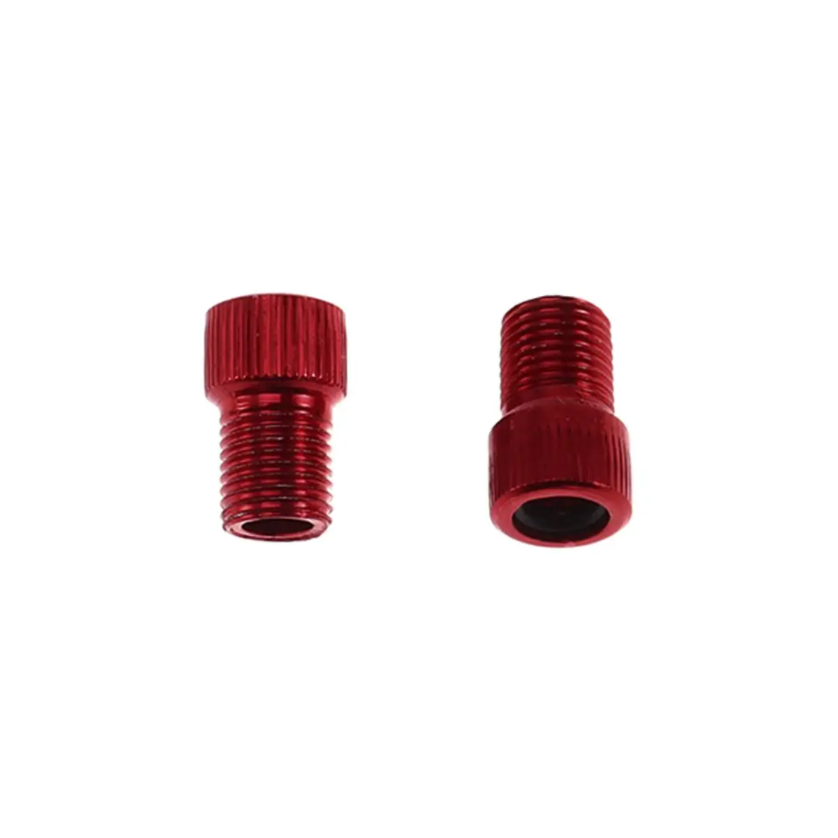 

2pcs Aluminum Alloy Road Bike Adapters Wind Adapters Gas Nozzle Air Conversion Head Converter (Red)