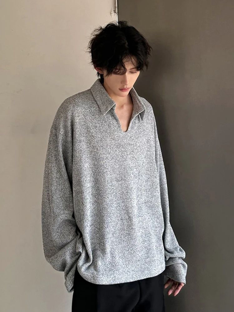 

ay Men's Haome irt Long Sve V-Ne Knitted Sweater Korean Lazy Sle Autumn Faion Casual Wear Polyester Fiber