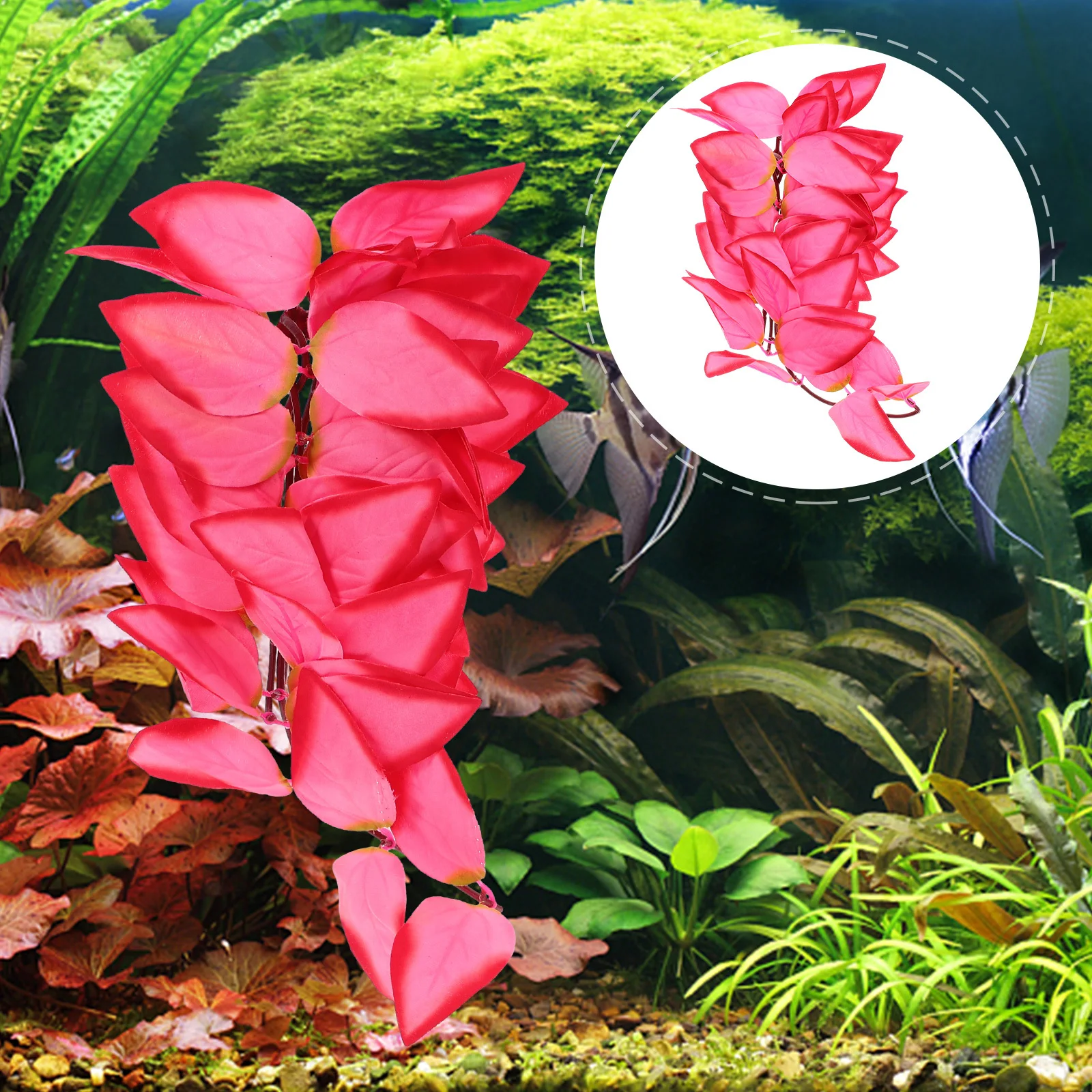 نبات بلاستيكي اصطناعي واقعي خزان الزواحف ديكور الكرمة المزيفة لتررم نابض بالحياة معلق فاينز زخرفة نباتات تررم