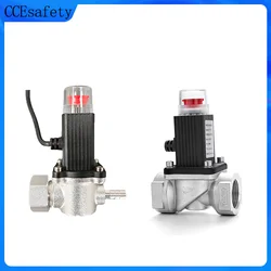 CCEsafety Solenoid Valve Gas Valve Emergency Shut Off For Household Gas Pipeline Natural Gas LPG Gas Cylinder G1/2