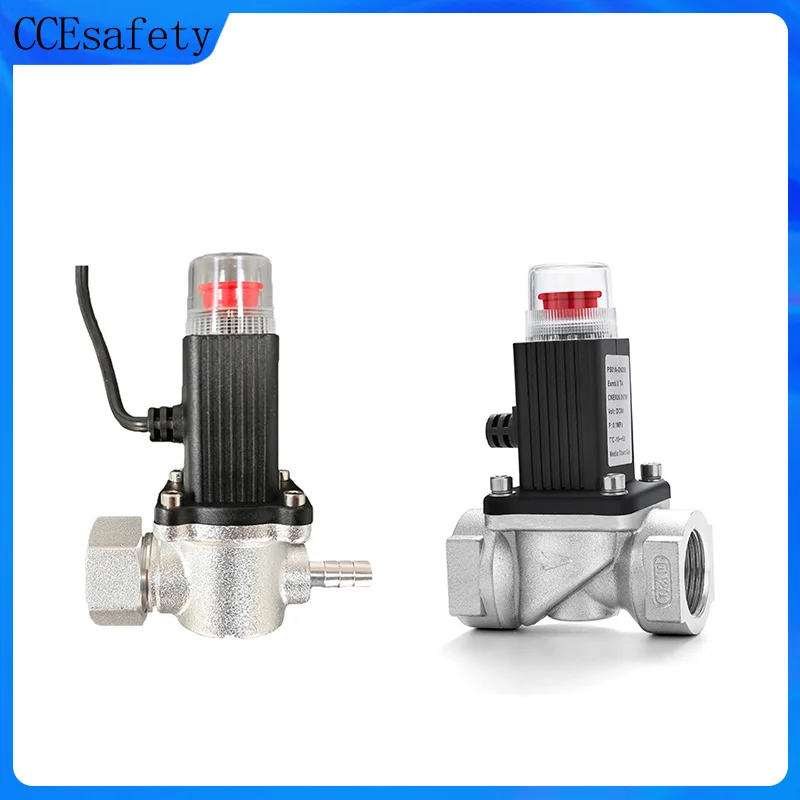 CCEsafety Solenoid Valve Gas Valve Emergency Shut Off For Household Gas Pipeline Natural Gas LPG Gas Cylinder G1/2