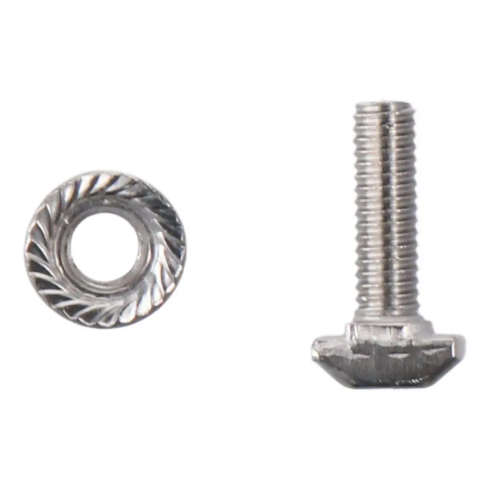 20PCS Silver T Slot Drop-in Bolt Carbon Steel T-Bolt Hammer Head T-Bolt M5*10mm M5*25mm for 20 Series Aluminum Profile