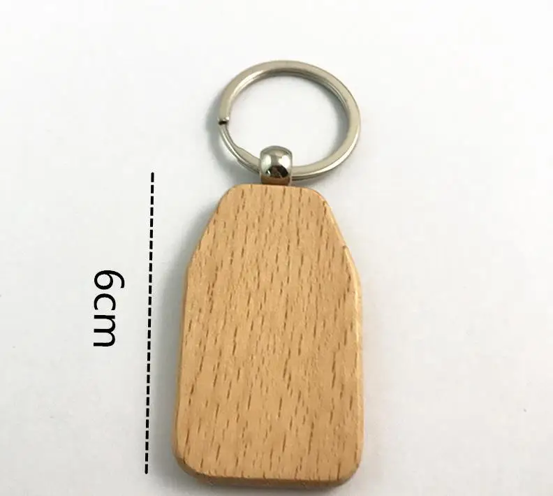 500pcs/lot Natural Wood Key Chains Keyring ni122