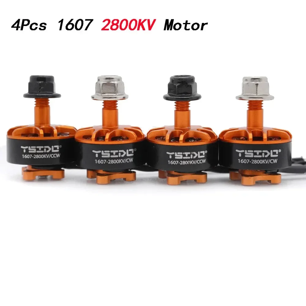 

4 шт. 1607 двигатель sin escobillas 2800KV 3850KV CW/CCW 2-4S Lipo для Dron de carreras de control remoto de largo30.ce Frees
