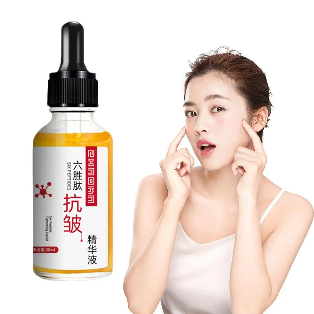 30ml Six Peptides Serum Liquid Hyaluronic Acid And Skin Cream Face Anti-wrinkles Whitening Collagen Care Lift P3K6