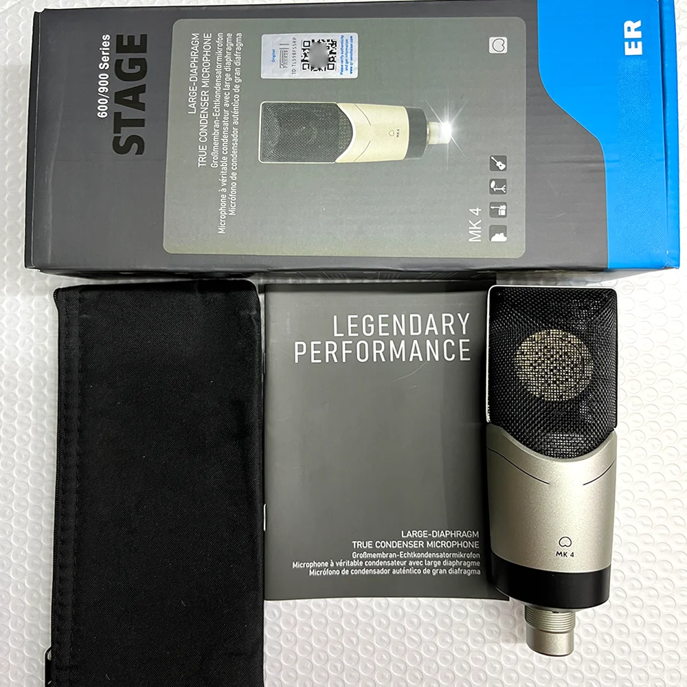 MK4 Professional Quality Cardioid Large-Diaphragm True Condenser Microphone for Home Project Professional Studio Recording