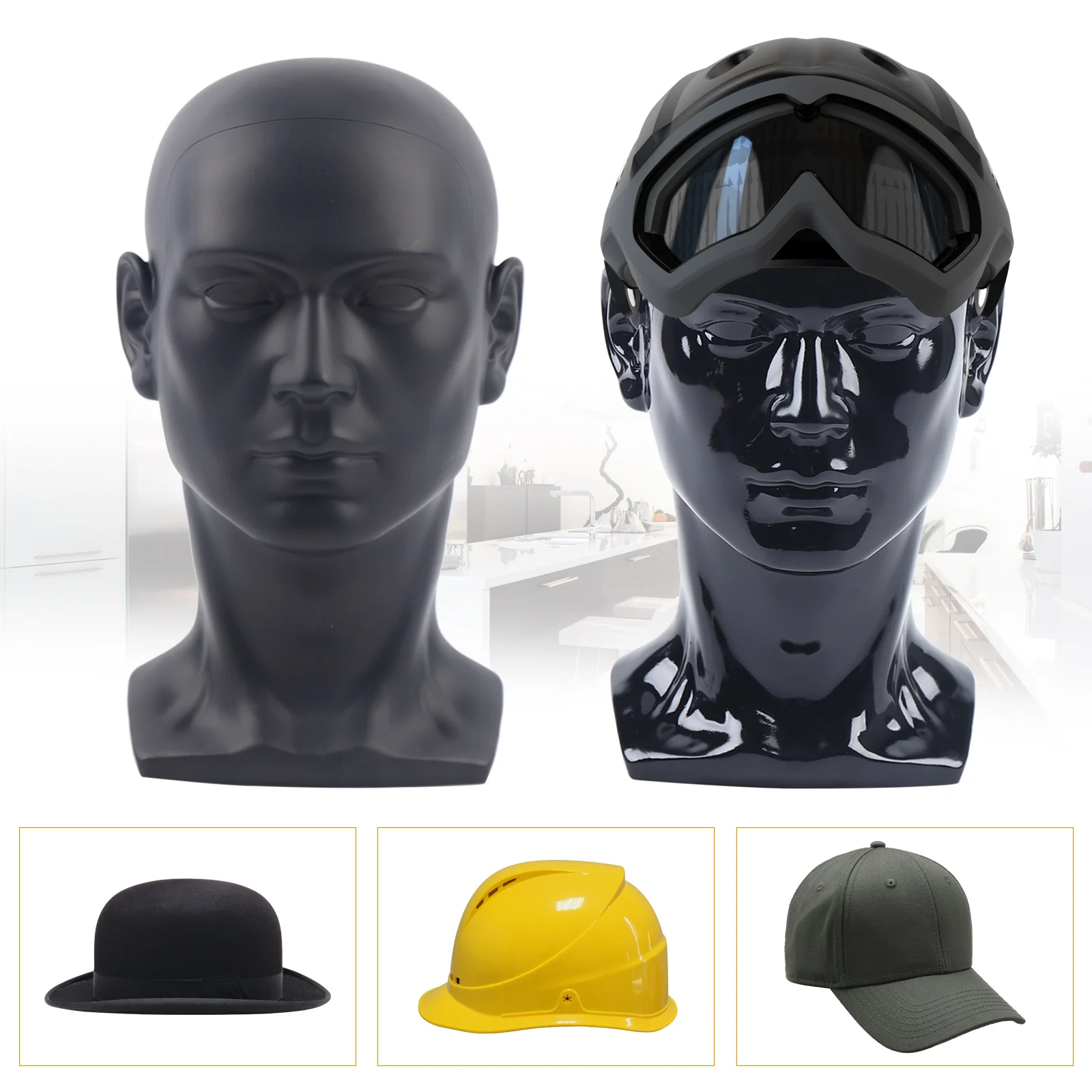 Wig Head PVC M Model head mannequin figurines Decor Head NEW 700g Shop Furnishing Head Decor Head PVC