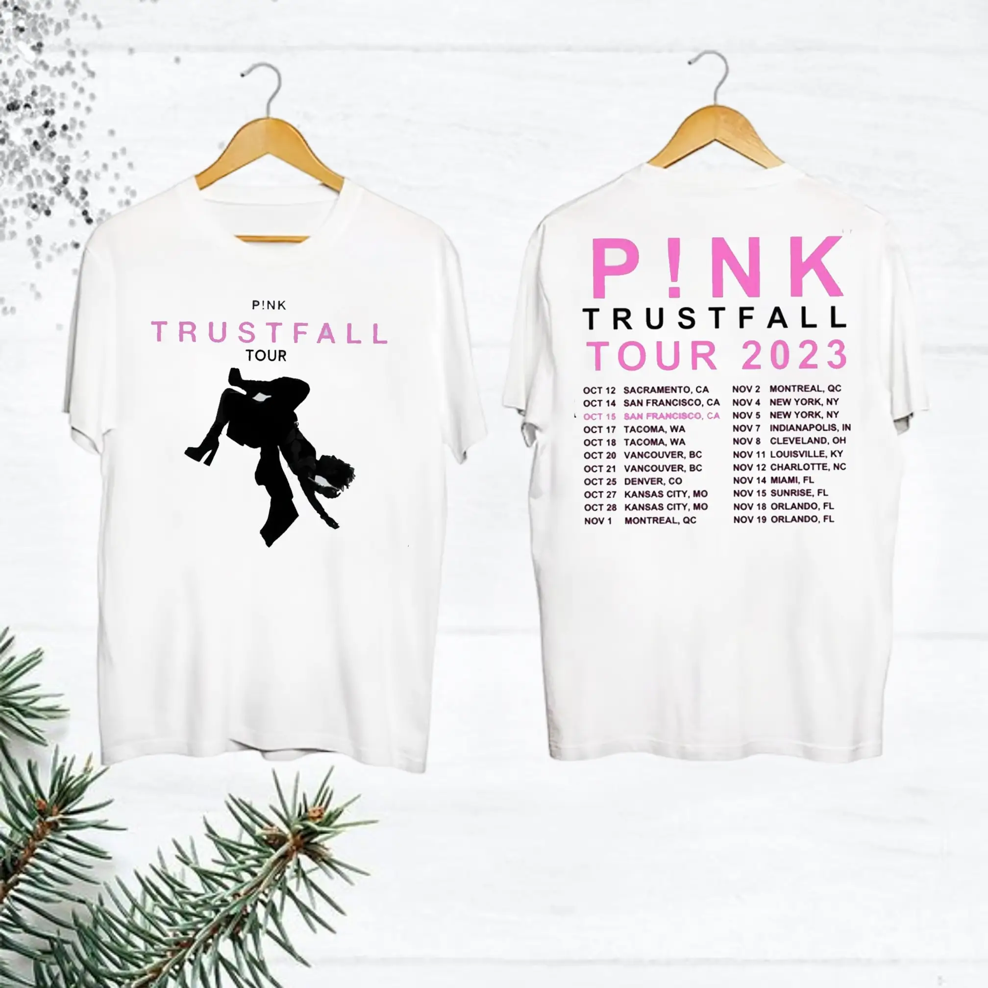 Fall Tour 2023 Pink Pnk Trustfall T Shirt Concert Merch Album Singer Fan Gift On