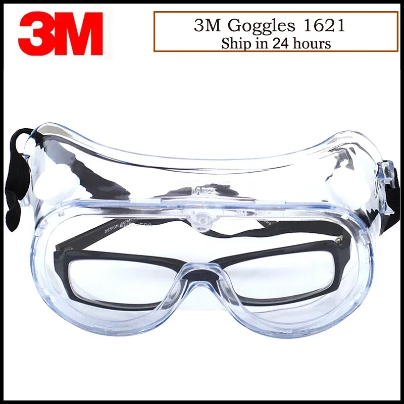 3M 1621 Dust Chemical Goggles Working Safety Glasses Anti-acid Safety Glasses Anti-wind G82302