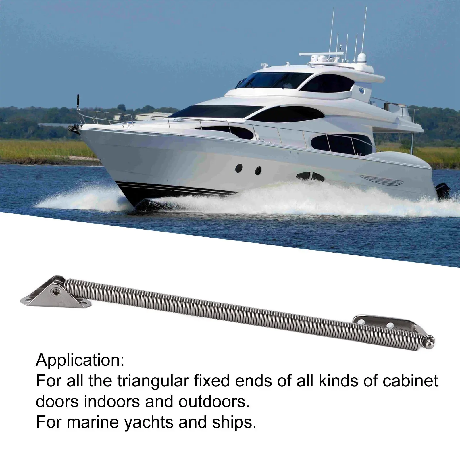 8 ‐ 1/4in فتحة الربيع الضابط الفولاذ المقاوم للصدأ المقصورة الباب دعم الأجهزة لليخوت البحرية السفن اكسسوارات للقوارب #2