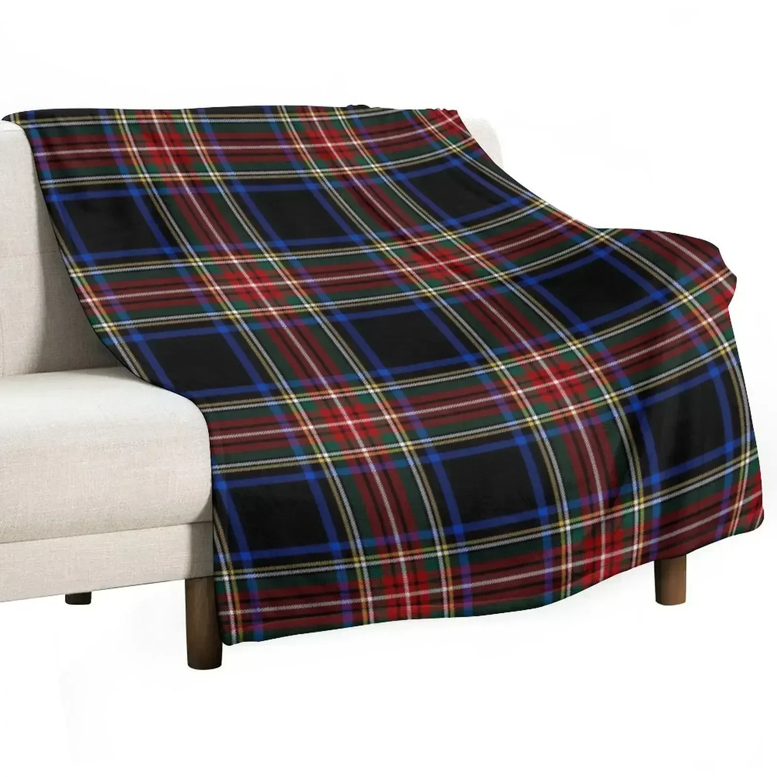 Stewart Black Tartan Clan Stuart Cute Tartan Throw Blanket Warm Picnic Blankets