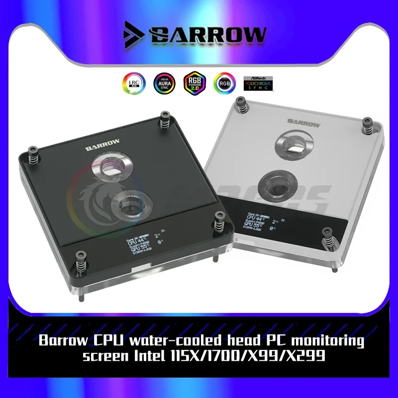 

Barrow 1700 CPU Block Monitor PC CPU GPU Monitoring OLED Display For Intel 115X 1200 X99 X299 5V ARGB LTPC-04N