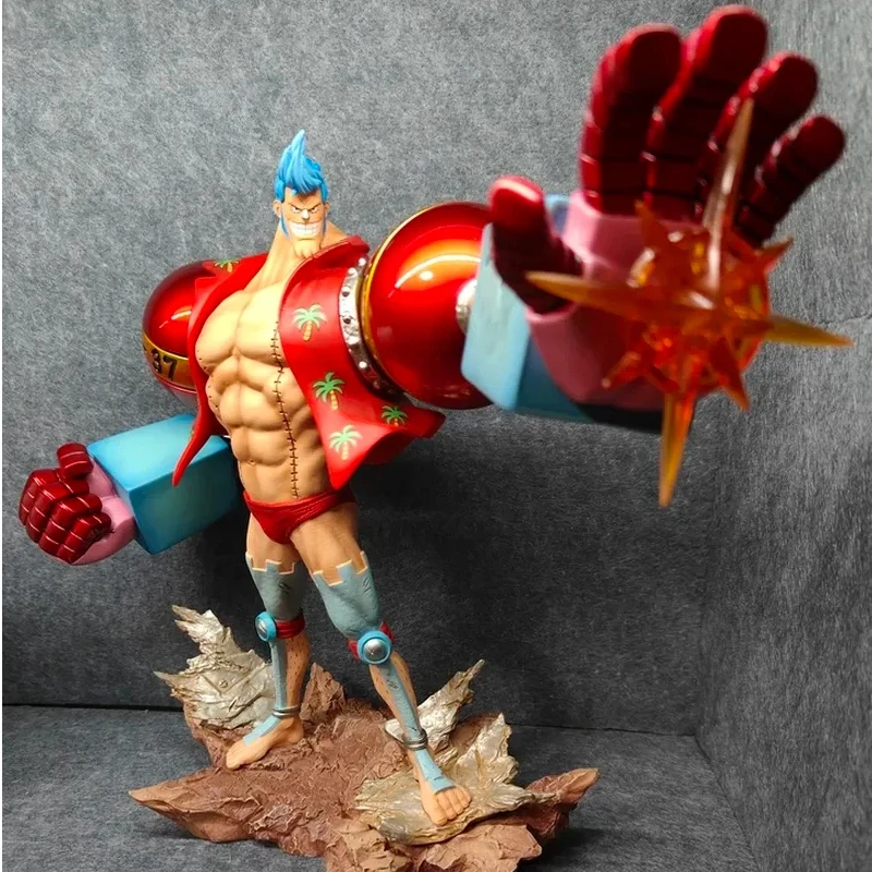 

30cm Pvc Straw Hat Franky Statue Anime Action Figures Model Ornament Desktop Decoration Collection Boy Birthday Gift Trendy Toy