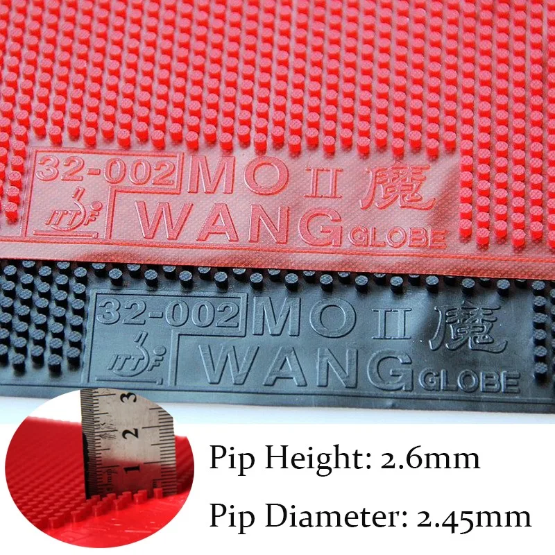 

Резина для настольного тенниса MO Wang 3, длинные шипы OX. Высота труб: диаметр труб 2,6 мм: 2,45 мм. Резина для пинг-понга. Большие частицы.