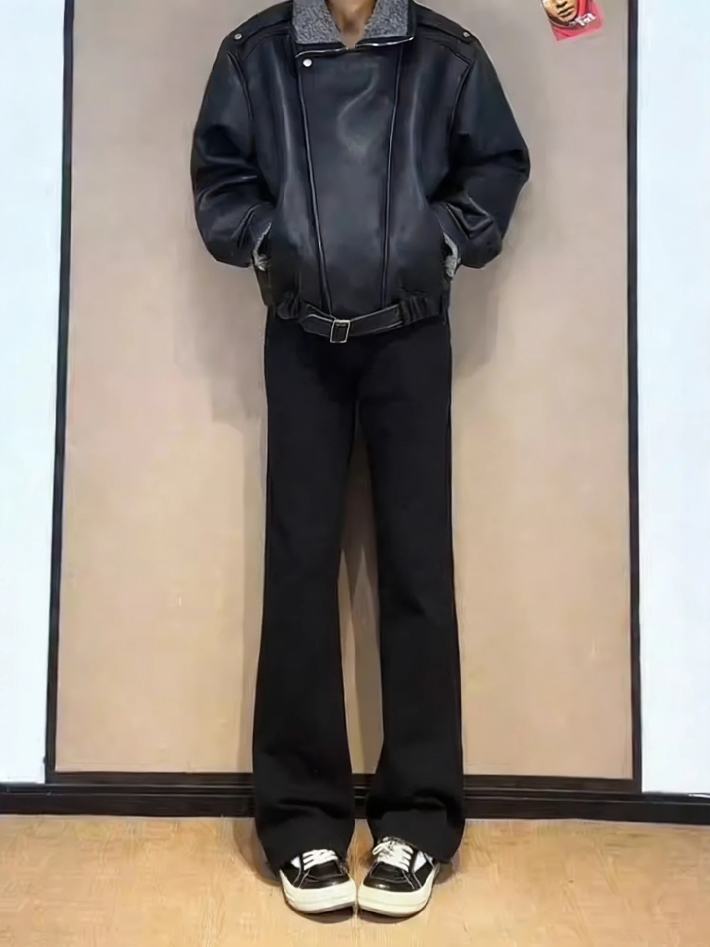 

Bla Thi Straight Leg Knife Denim Jeans Men's High Street Vibe Clean Fit Workwear Trousers Retro Sle Youth Faion