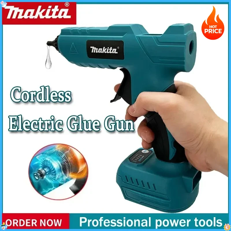 ماكيتا اللاسلكي إصلاح لتقوم بها بنفسك أداة تذوب الساخن لحام مسدس هواء ساخن الكهربائية المحمولة الغراء الساخن بندقية مكافحة تحرق فوهة لبطارية ماكيتا