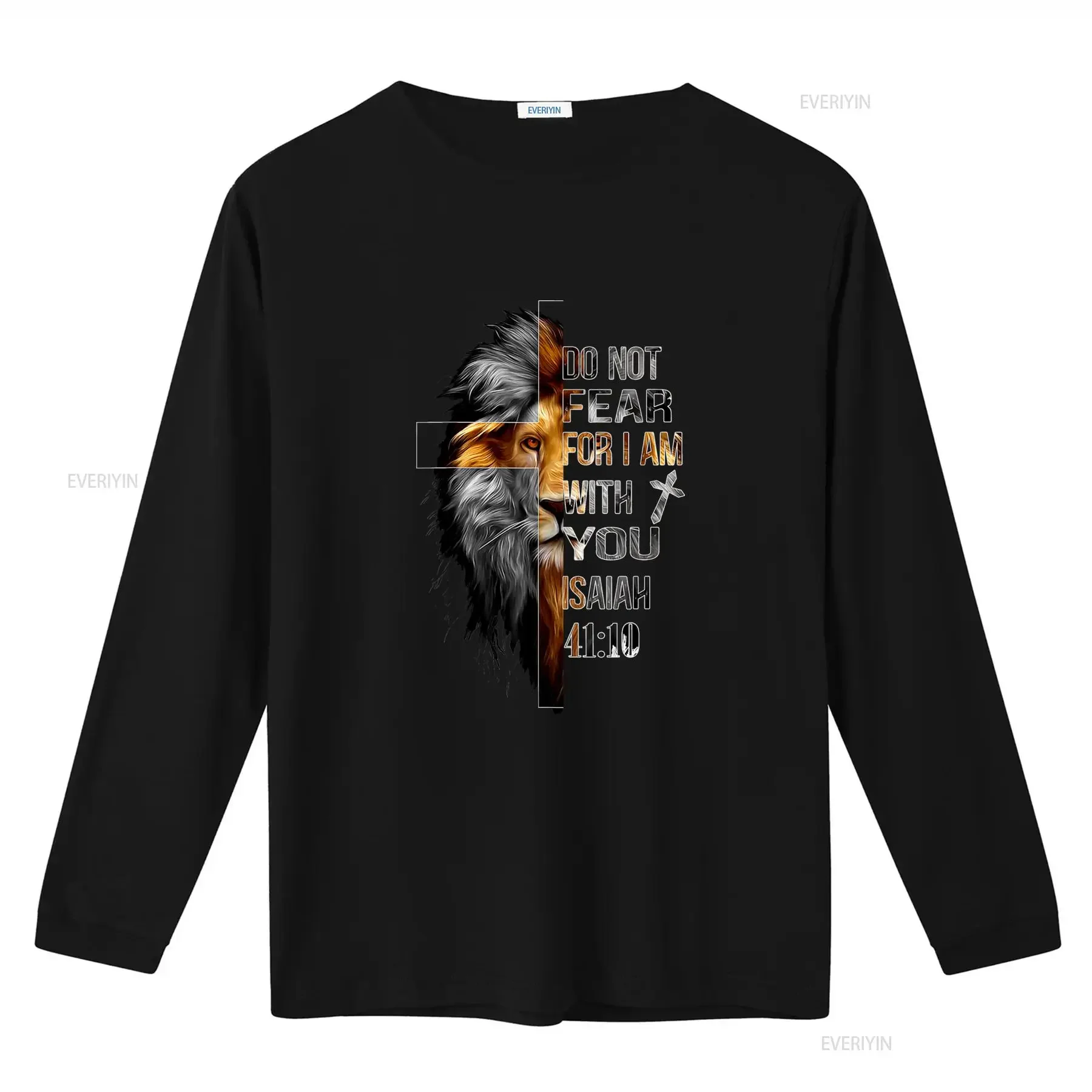 Inspirational Christian Lion Of Judah T Shirt Do Not Fear For I Am With You Isaiah 41 10 Design vintage Washed Unisex Soft