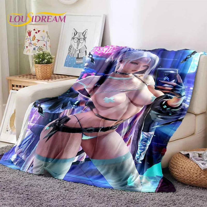 Cartoon Character Sexy Lace Girls Cute Anime Soft Blankets,Keep Warm Throw Blanket Comfortable for Picnic Beds Sofa Home Bedroom