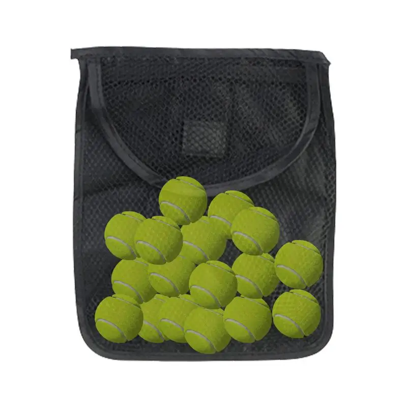 Golf Ball Storage Bag Multipurpose Nylon Mesh Bag Space Saving Pouch For Tennis Balls Black Net Bag For Driving Range Training