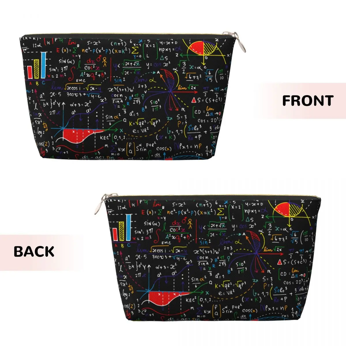 Custom Physics Formulas Math Equation Makeup Bag  Travel Cosmetic Organizer Cute Science Teacher Gift Storage Toiletry Bags