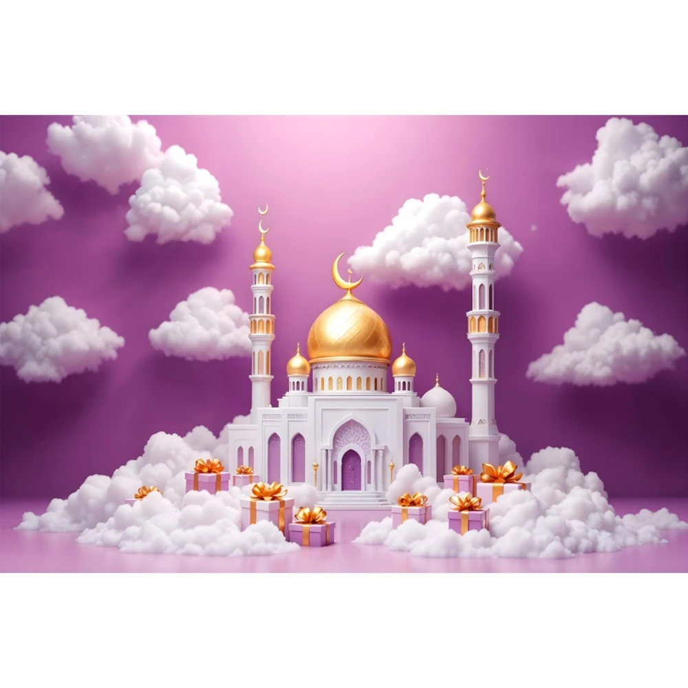 Ramadan Eid Mubarak Photography Backdrops Mosque Moon Islam Muslim Celebration Hijri New Year Muharram Party Decor Background