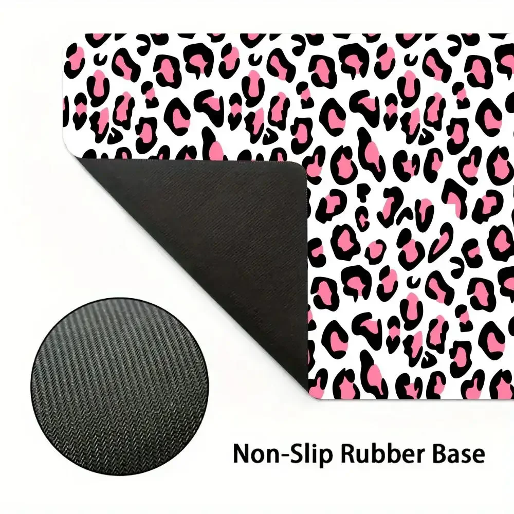 الوردي ليوبارد نمط ماوس الوسادة كبيرة الفن ماوس الألعاب البساط الخياطة حافة ماوس XXL ماوس الكمبيوتر المحمول اللوحي حصيرة الكمبيوتر Playmat