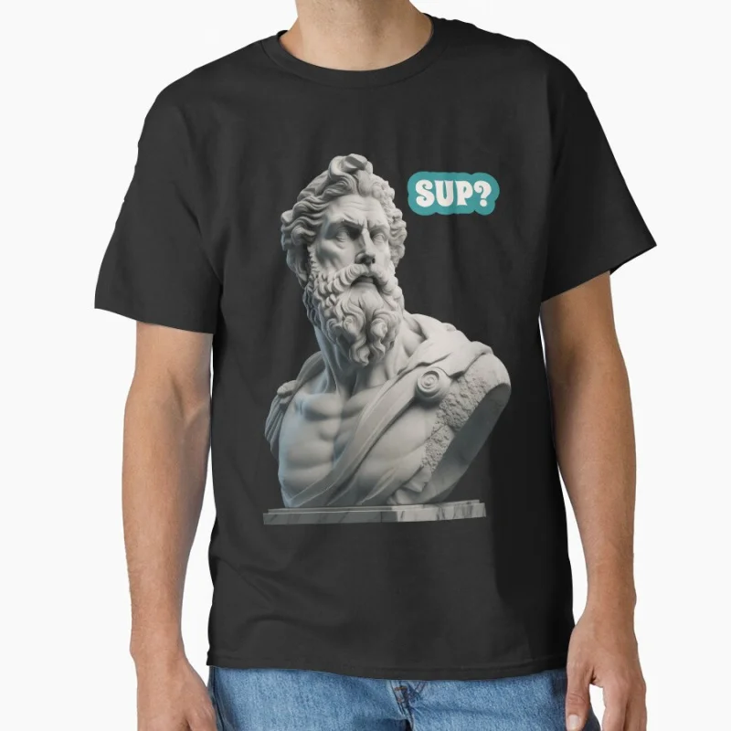 

Greek Stoic Philosopher Stoicism Gift T-shirt for men large size Tops S-6XL