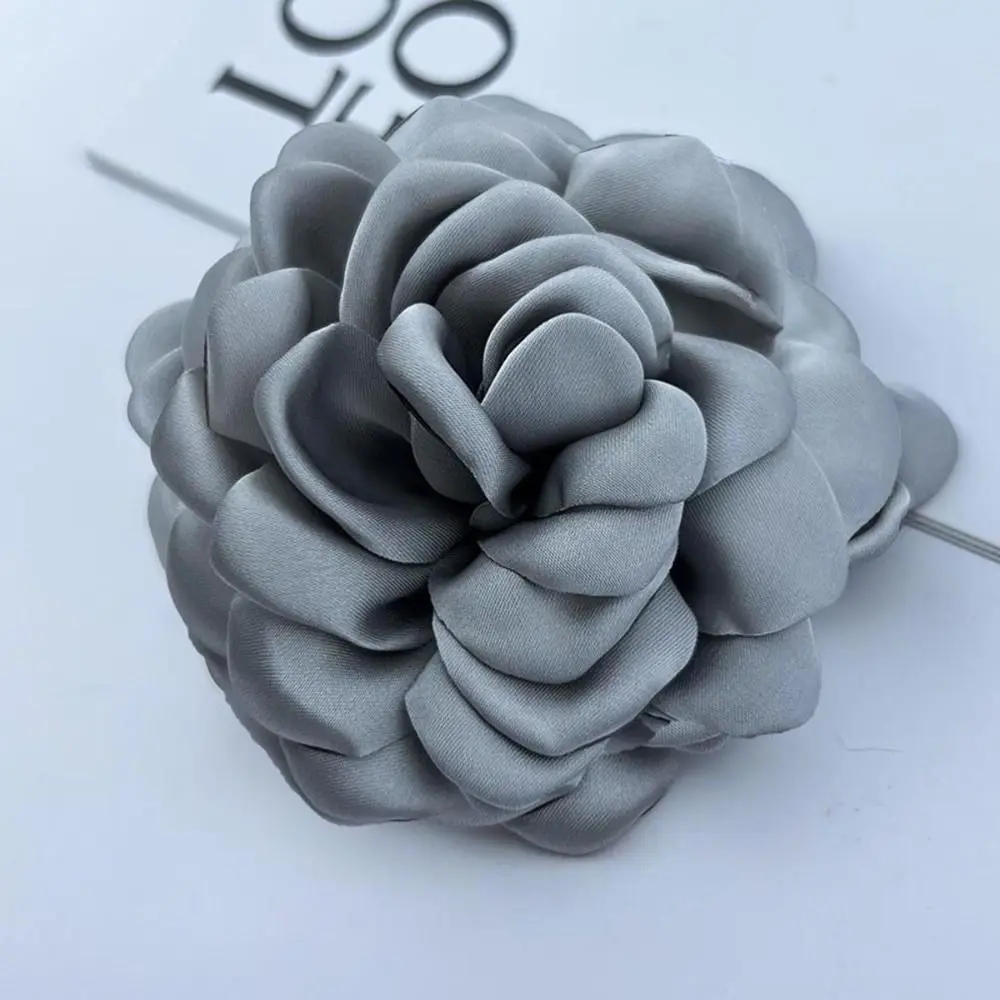 

Новая корейская многослойная брошь с камелией, женская тканевая брошь ручной работы с цветком, 10 см, аксессуар для одежды, булавка для свитера и пальто