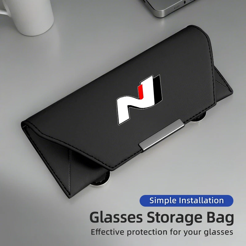 

Sun Visor Glasses Holder Leather Sunglasses Protective Box Auto Eyeglasses Storage Case For Hyundai I30 I20 IX35 I40 Tucson Getz