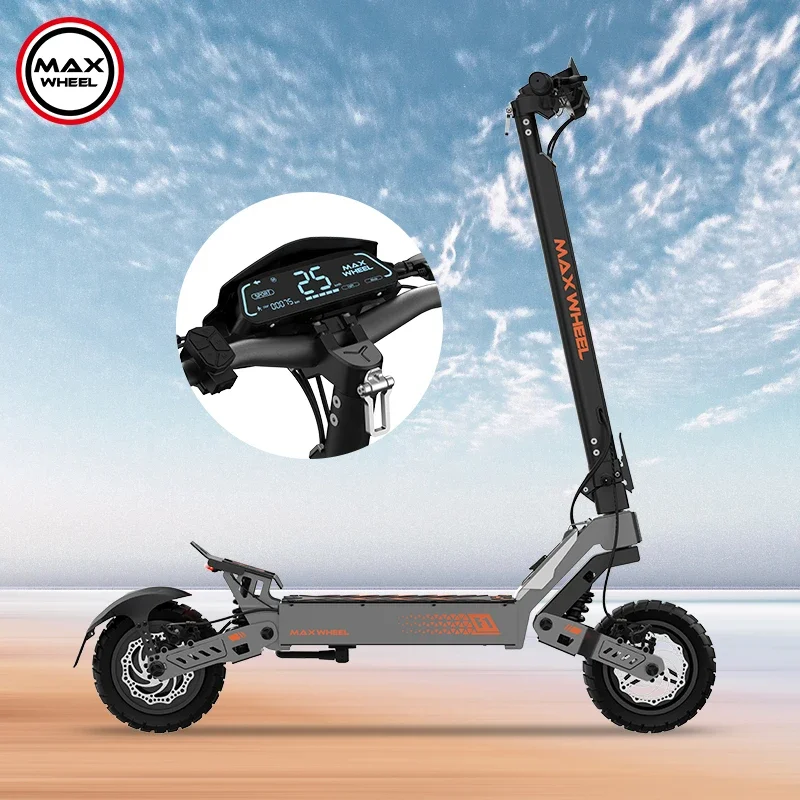 

MAX WHEEL Electric Scooter Adults Max Speed 45km/H 10Inch Off-road Tire Waterproof Scooters