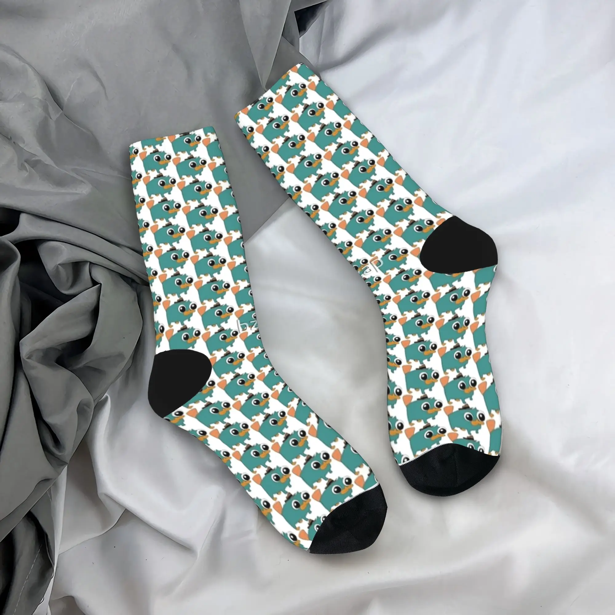 

Носки Baby Perry the Platypus, чулки для отдыха, осенние нескользящие носки для взрослых и мужчин, средние мягкие носки для скалолазания с рисунком