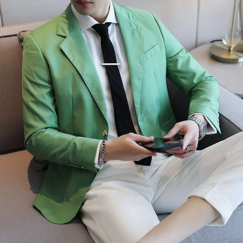 

L2046 Men's casual solid color two button suit