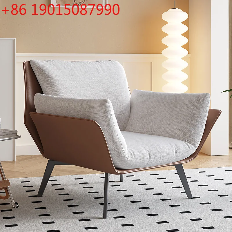 كرسي أريكة فردي إيطالي بسيط لغرفة المعيشة أريكة ترفيهية شرفة منزلية حديثة كرسي فردي