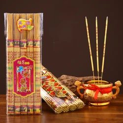 Bamboo Stick Incense Doe Not Fade Hand Golden Character Incense Home/Temple Worship Buddha Worship God of Wealth Smokeless Aroma