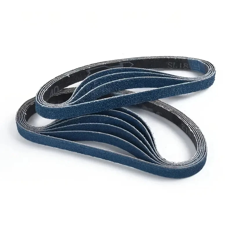 10Pcs457 * 13mm zirconia sanding belt, 40/60/80/120 assorted grit, woodworking metal sanding belt grinding tool