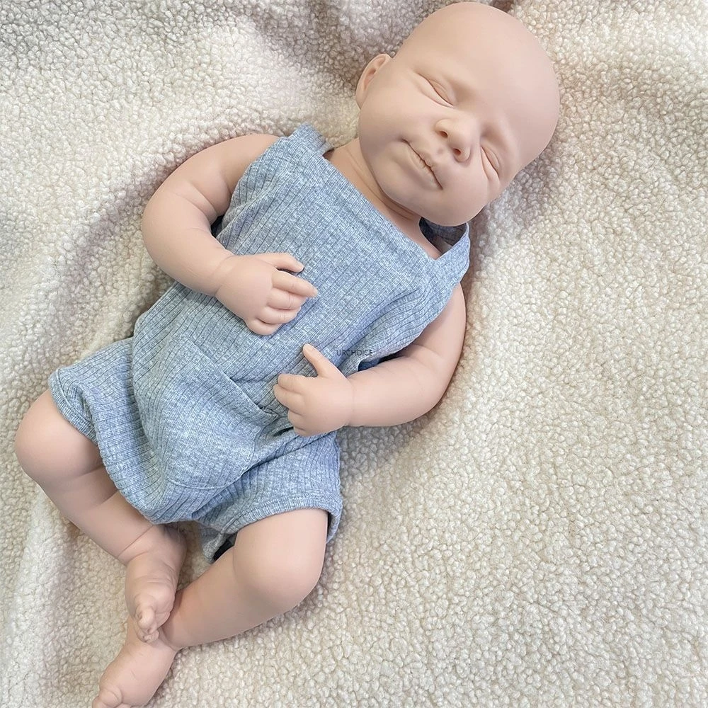 18-Zoll-unlackierte realistische Silikon-Reborn-Babys, Mädchen/Jungen, Pascale, waschbare Neugeborene, Geschenk für Kinder, Spielzeug und Sammler