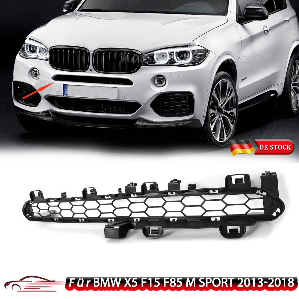 

Front Bumper Upper Grille ForBMW X5 XDrive35i 50i 40e 2014-2018 M Sport Honeycomb Style Front Grille Grill Mesh 5118054013