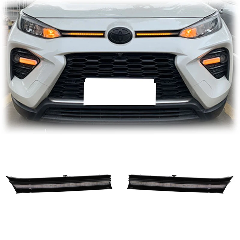 

Светодиодный ДХО (дневные ходовые огни) + противотуманная фара + указатель поворота для Toyota Wildlander 2020-2024 — высокая яркость